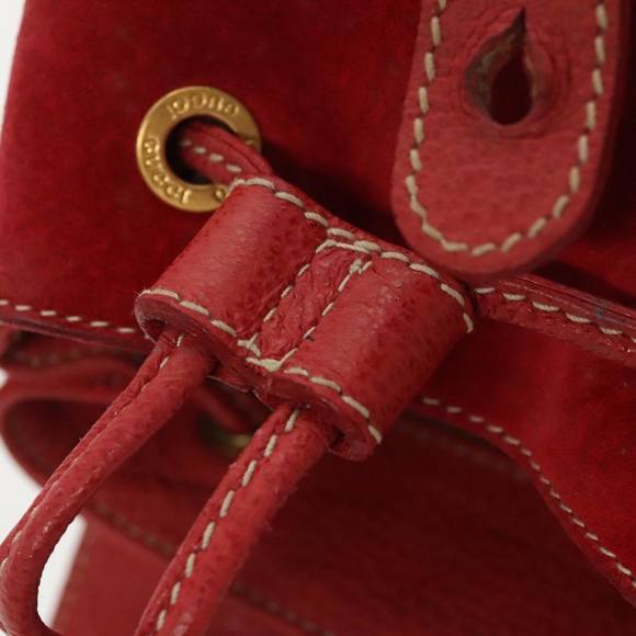 GUCCI Bamboo Backpack Suede Red Gold 003 58 0030 Auth bs19461 - Picture 10 of 16